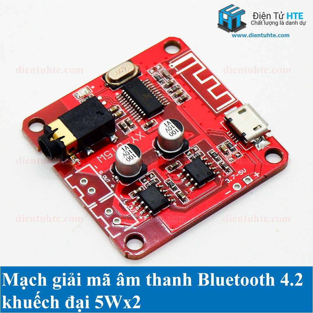 Mạch thu giải mã âm thanh Bluetooth 4.2 KĐ 5Wx2 XY-BT5W [HTE Quy Nhơn CN2]