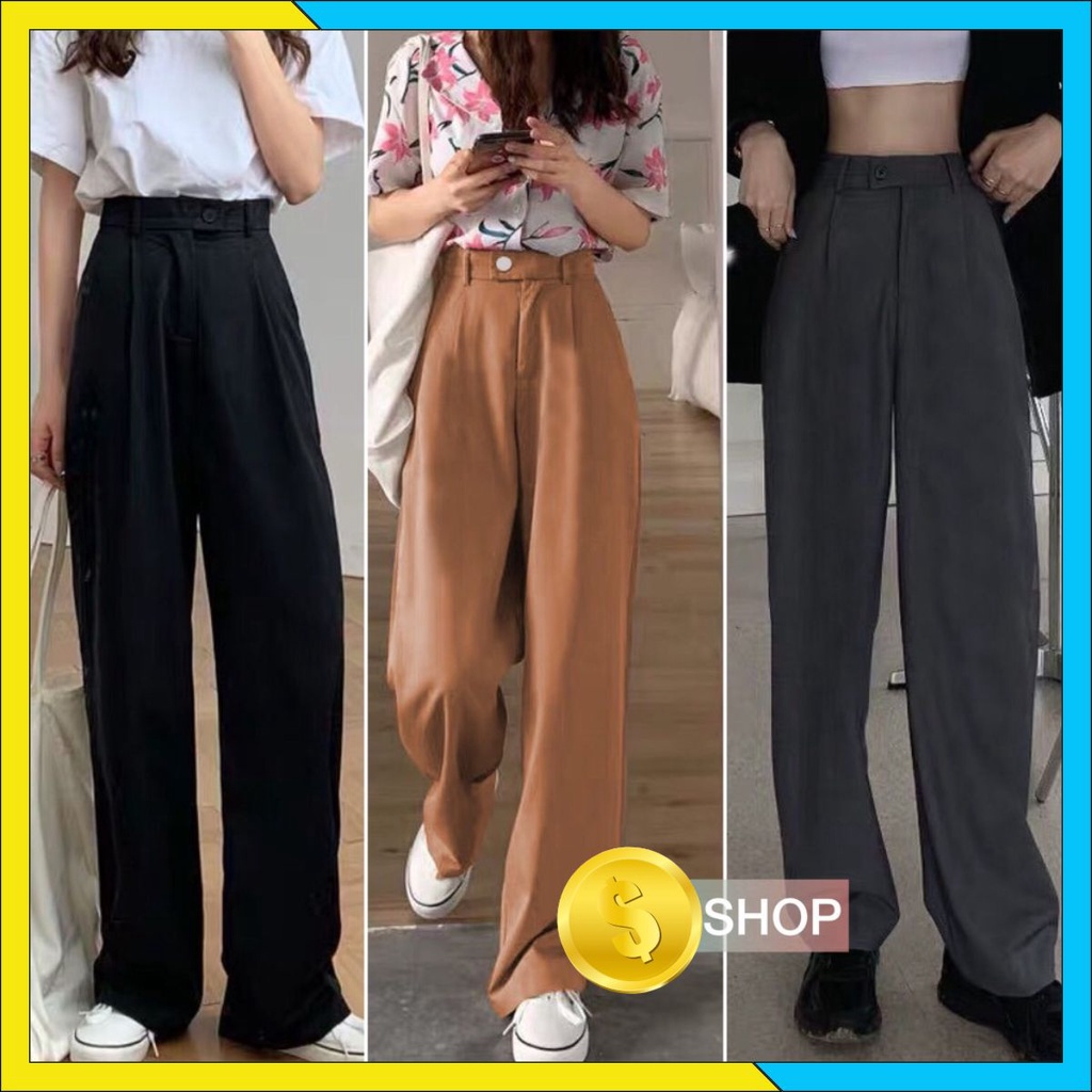 Quần tây ống suông rộng lưng cao 1LY cao cấp Zozo_Unisex