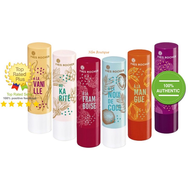 Son dưỡng môi Yves Rocher Lip Balm 4,8g (không màu/có màu)