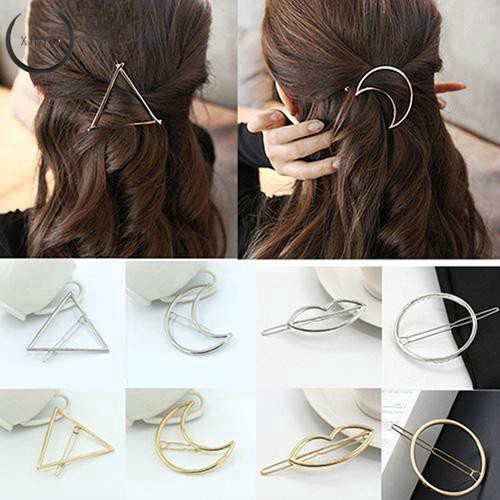Kẹp tóc hình tam giác màu vàng