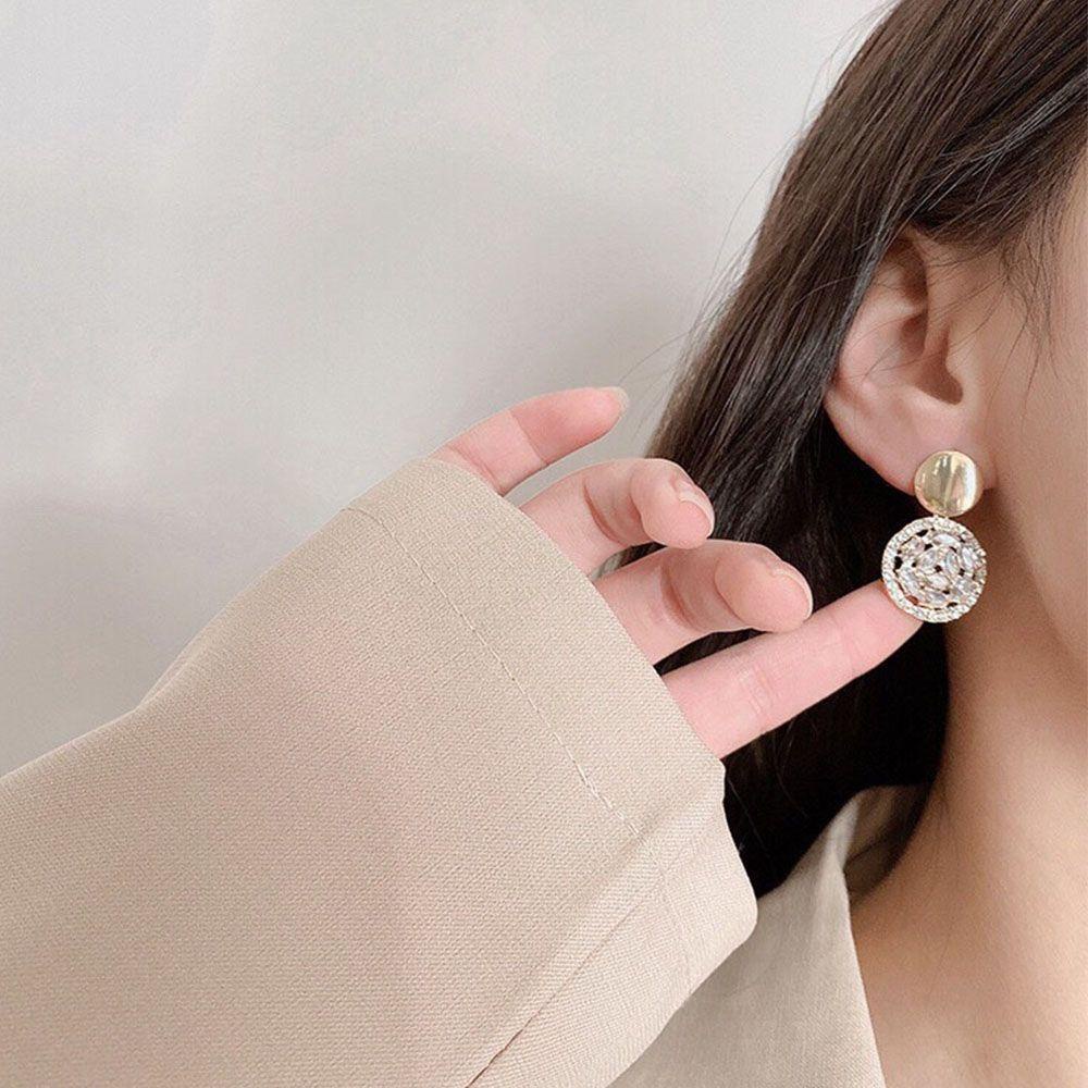 Bông Tai Đính Hạt Trang Nhã Cho Nữ|Trang Sức Vòng Đeo Tay Chất Lượng Cao Thời Trang Sành Điệu Cho Nữ