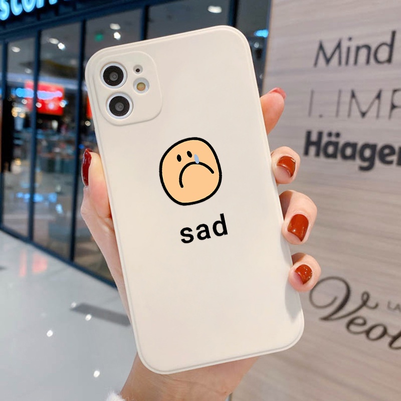 Ốp Điện Thoại Hình Mặt Cười Dễ Thương Cho iphone 13 Pro Max iphone 11 12 Pro XS 7 8 Plus