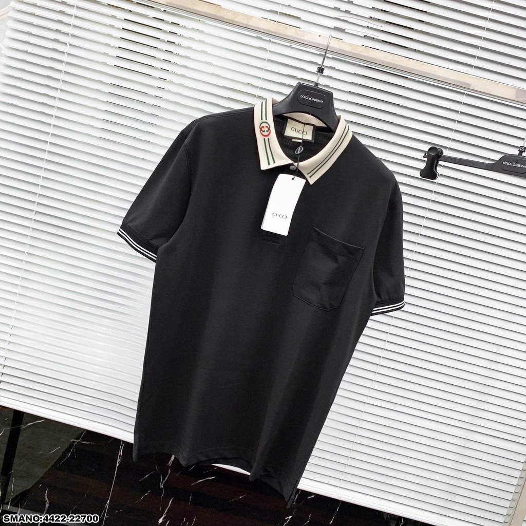 Áo Polo Nam GC Họa Tiết Ở Cổ Sang Trọng Lịch Sự - Áo Phông Cổ Bẻ Nam GC Chất Cotton Mát Mịn Cao Cấp DT FASHION MENWEAR