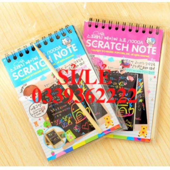 [ HAIANHSHOP ] Sổ Vẽ Cầu Vồng Ma Thuật Khổ A6 (10*14cm) - Scratch Note - Sổ Cào Kích Thích Sáng Tạo Duashop &gt;