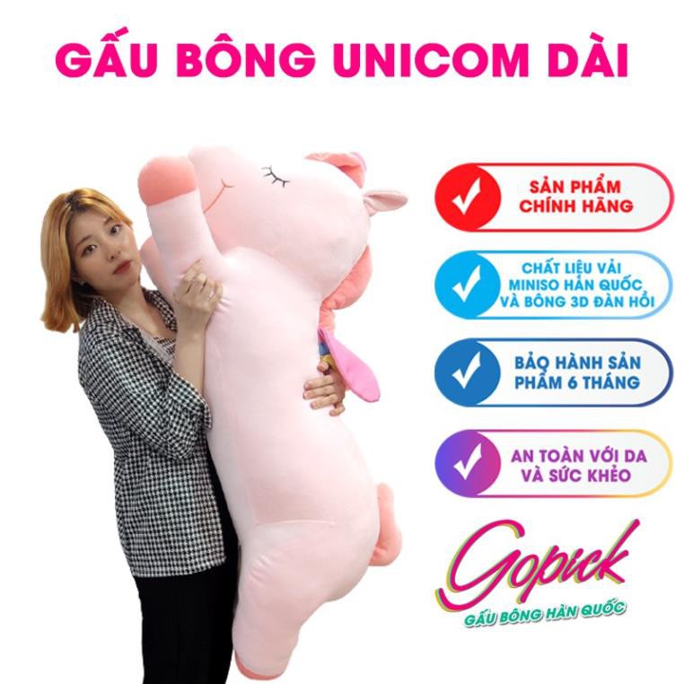 Gấu bông to thú nhồi bông gối ôm hình thú pony cute hàng cao cấp mềm mịn | Go Pick