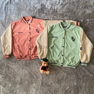 [MÃ ICLN2574 giảm 20k cho đơn từ 0đ] Áo khoác Bomber Hàn Quốc Baker vải bố nhung cao cấp 2 lớp hot trend 2021