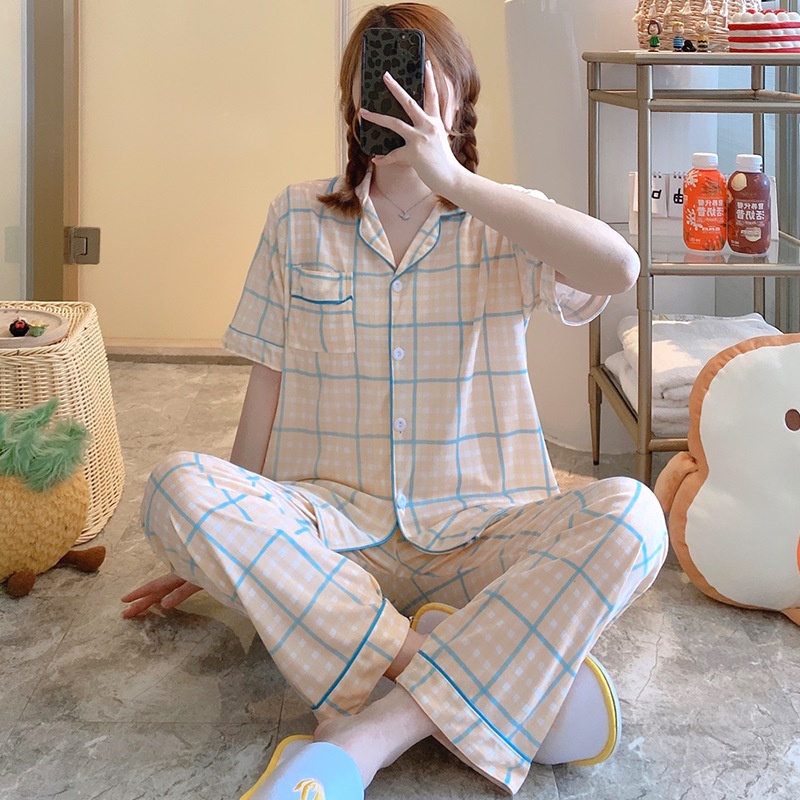 Đồ bộ pijama nữ quần dài TOZZO chất liệu vải mềm mại họa tiết bò sữa dễ thương form bigsize PACQD01