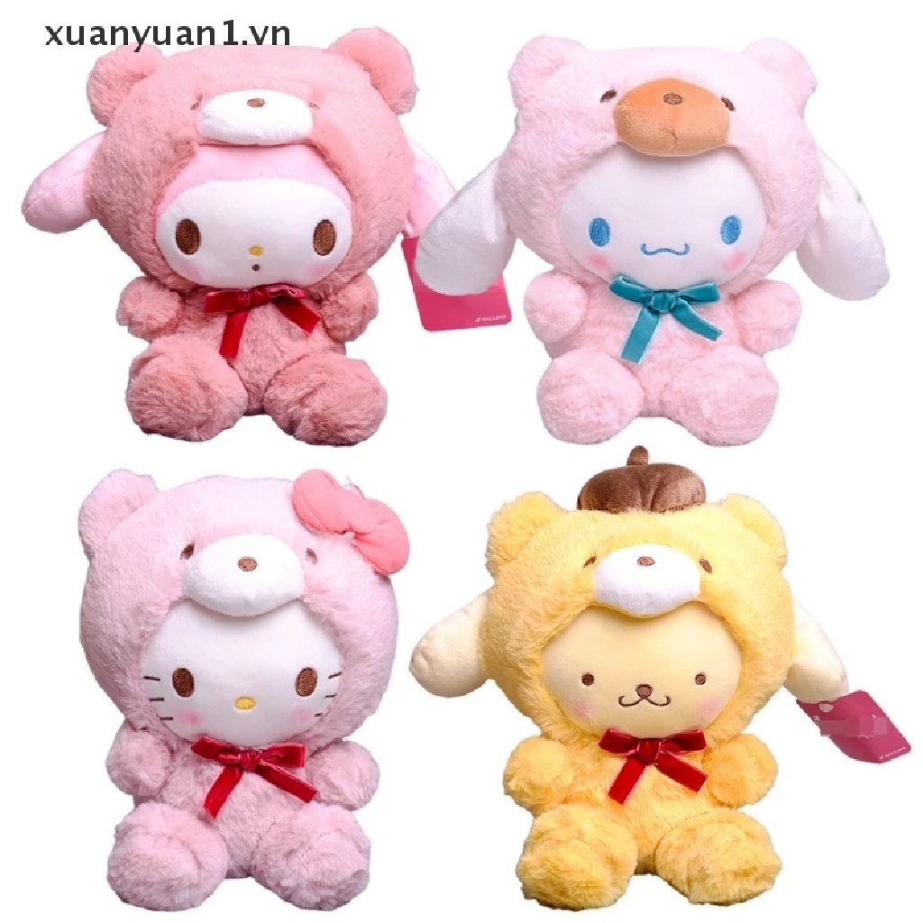 Thú nhồi bông Kawaii Sanrio Kuromi 20cm nhân vật hoạt hình dùng làm quà tặng/đồ trang trí