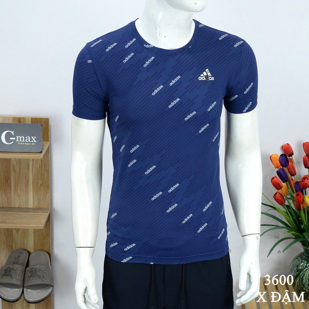 Áo phông nam thể thao adidas cao cấp mùa hè cộc tay cổ tròn chất thun lạnh mã 3600