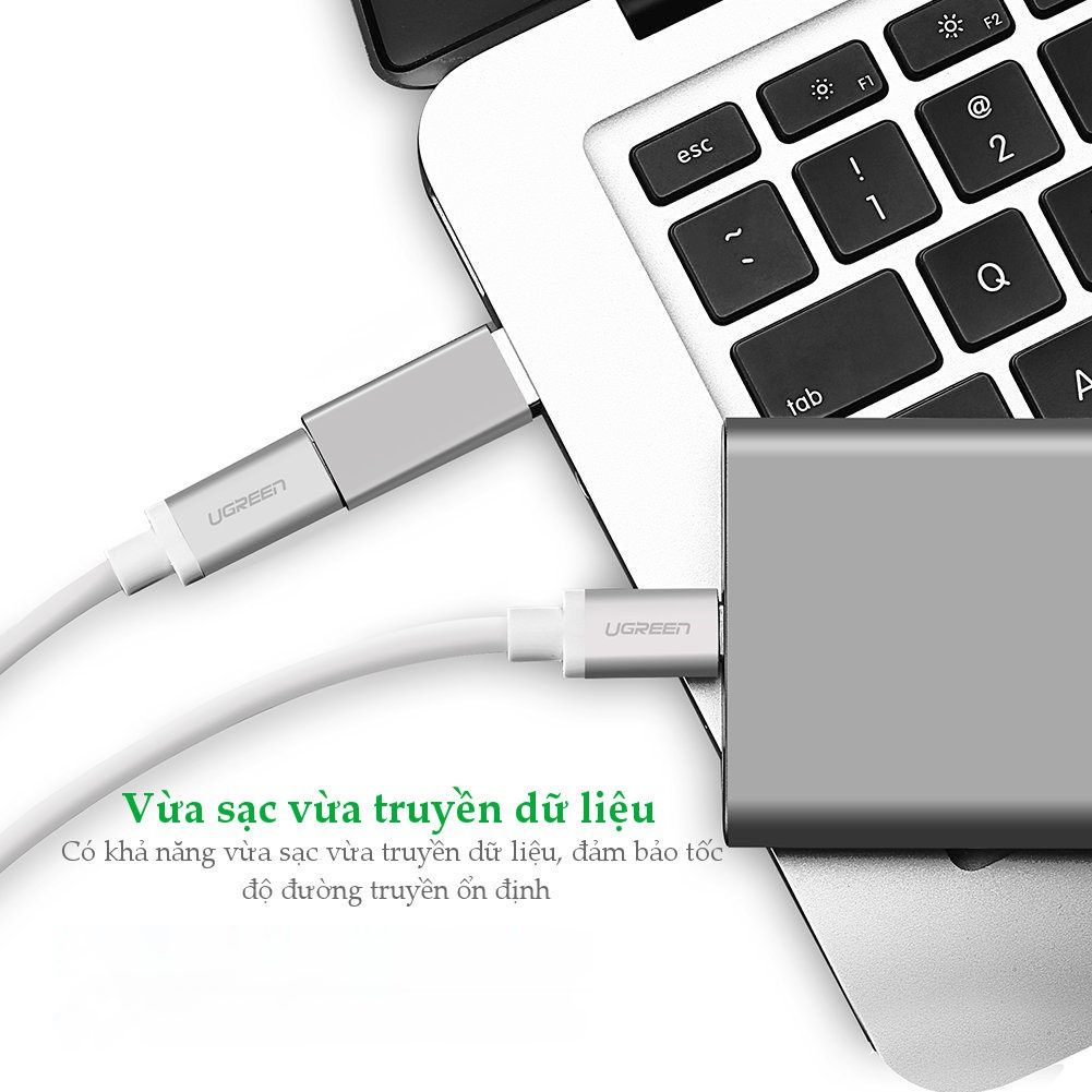 Đầu chuyển đổi USB-C sang USB 3.0, dùng cho PC, laptop, macbook, điện thoại... UGREEN US204 US276