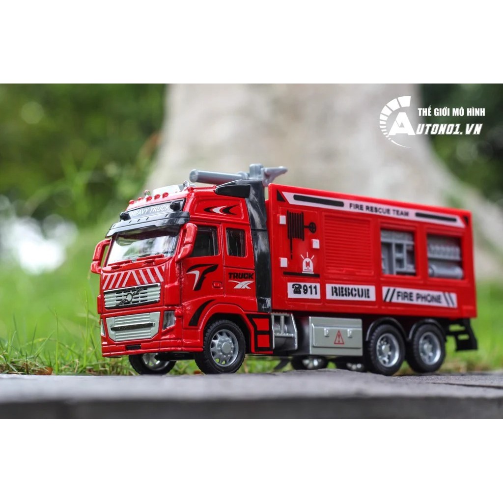 MÔ HÌNH XE CỨU HỎA VÒI RỒNG RED 1:38 TRUCK MODEL 6761