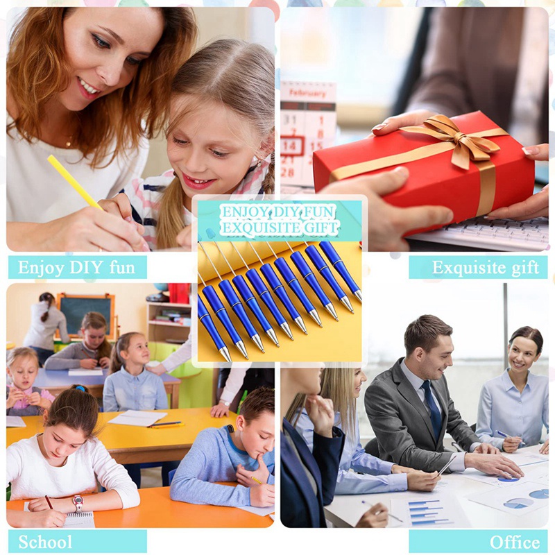 Set 50 Bút Bi Mực Đen Kèm 50 Lõi Thay Thế