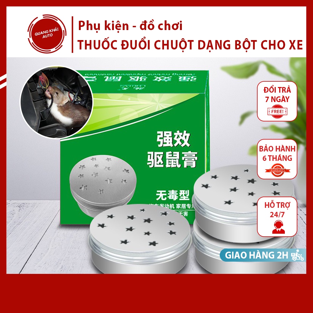 Sáp đuổi chuột ô tô nhà cửa dạng bột - Thuốc đuổi chuột mùi long não an toàn hiệu quả