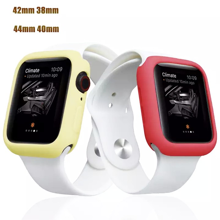 Ốp silicon bảo vệ đồng hồ apple watch iWatch series 6/5/4/3/2/1 – 38mm 40mm 42mm 44mm chống va đập, trầy xước viền