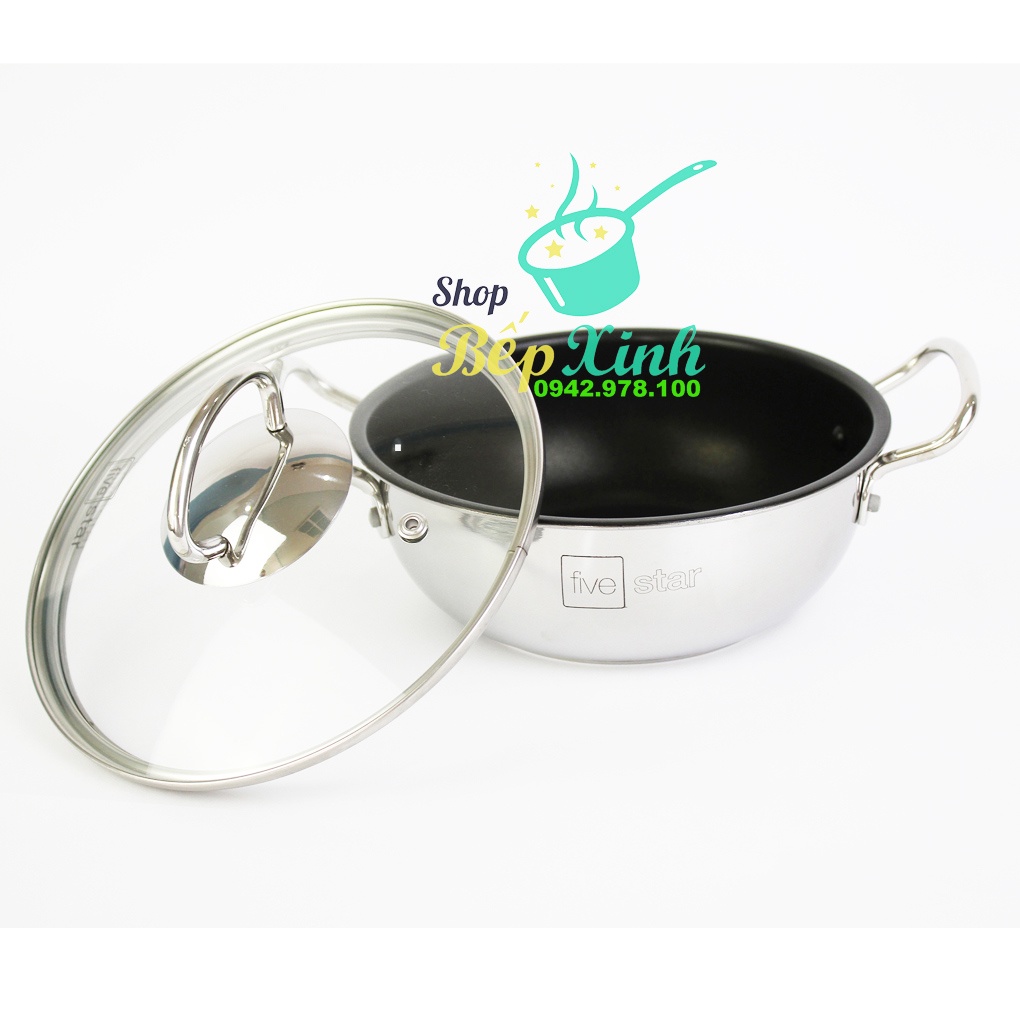 Nồi kho cá Fivestar   , inox 430, 3 đáy dùng được mọi bếp
