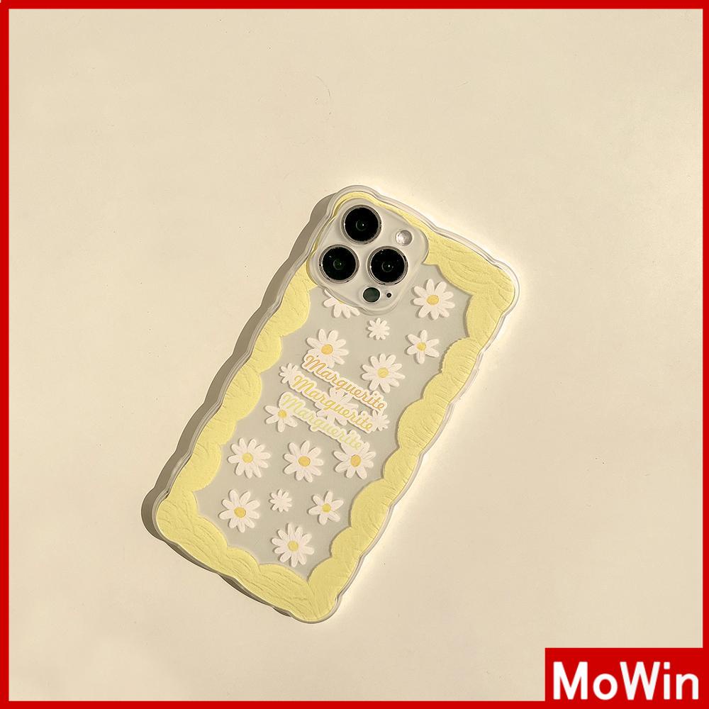 Ốp điện thoại silicon trong suốt in hoa vàng gợn sóng thích hợp cho iPhone 11 iPhone 13 Pro Max 12 Pro Max 7 Plus xr