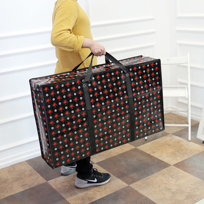 TÚI XÁCH TAY ĐỰNG QUẦN ÁO SIÊU TO CÓ KHOÁ KÉO SIZE 80CM - TÚI BẠC SIÊU TO CHỐNG NƯỚC ĐỰNG VẬT DỤNG CẦN THIẾT CHO NHÀ