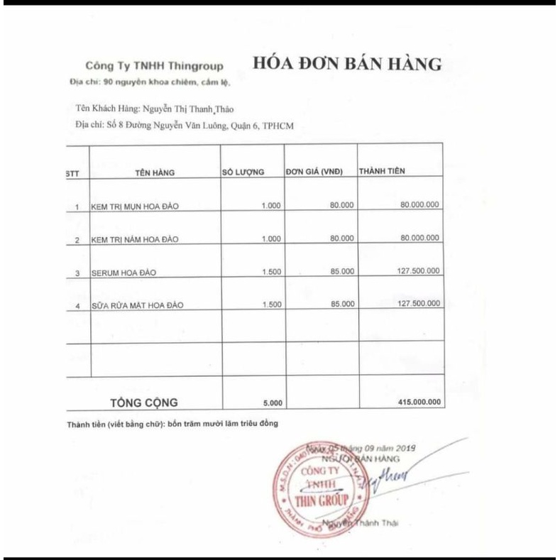 Kem Mụn Hoa Đào Thinggroup Chính Hãng