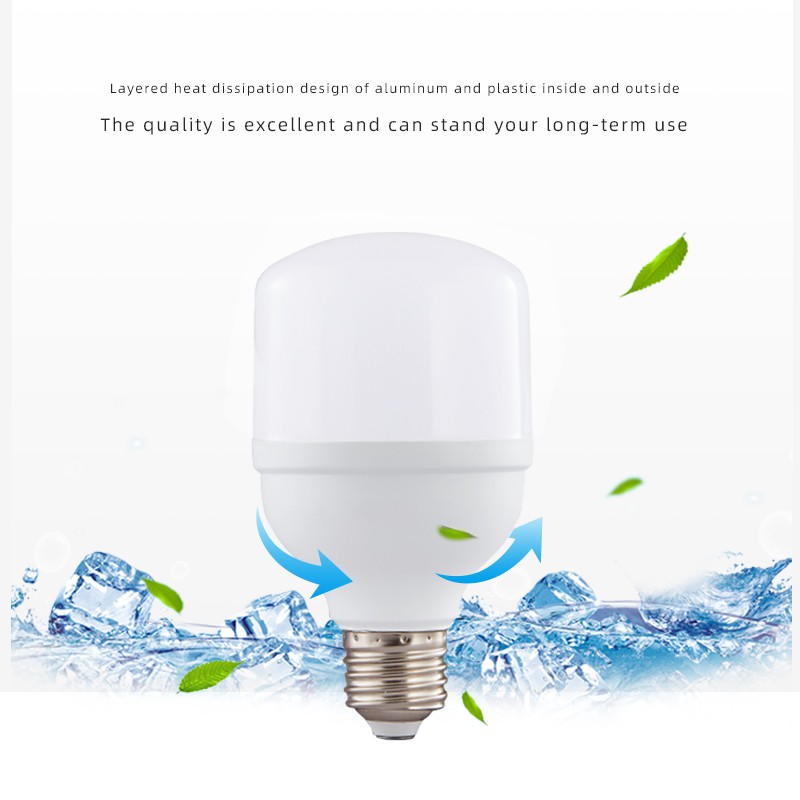 Bóng đèn LED Dạng búp tiết kiệm điện ánh sáng trắng không tia UV Công suất 10W 20W 30W 40W 50W Tản nhiệt tốt T-YGTP