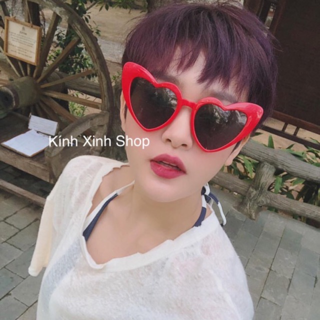 Kính râm TRÁI TIM siêu CUTE - Tròng POLAROID phân cực