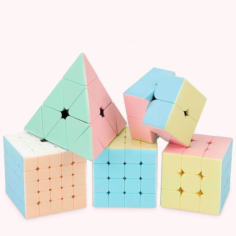 Bộ Sưu Tập Rubik MoYu Macaron 2x2 3x3 4x4 5x5 Pyraminx Rubic Biến Thể Stickerless