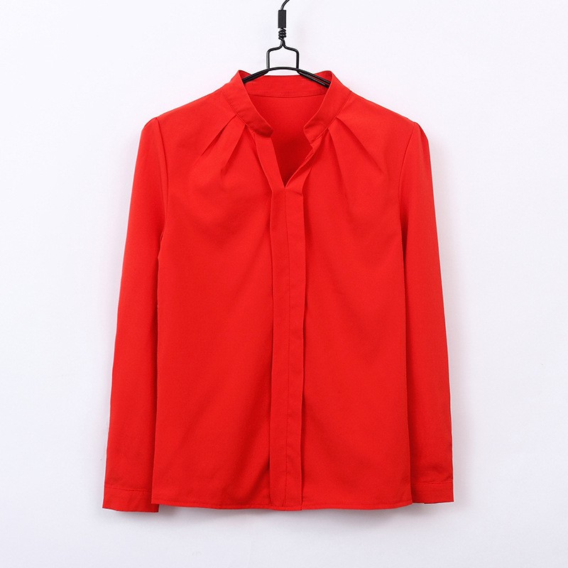 Áo voan dài tay kiểu dáng công sở thanh lịch dành cho nữ | BigBuy360 - bigbuy360.vn