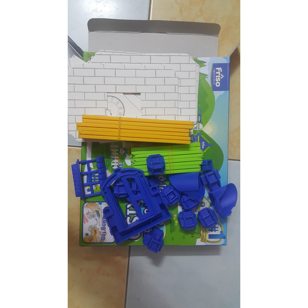 Đồ chơi nhà lắp ghép và tô màu Friso COMBO 3 cái