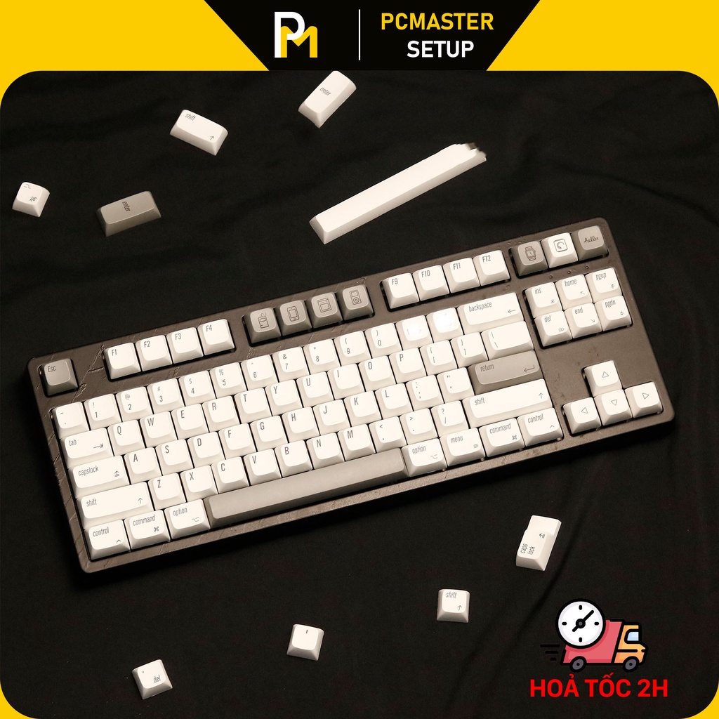Keycap pbt Mac Retro nút cho bàn phím cơ fullbox của Pcmaster