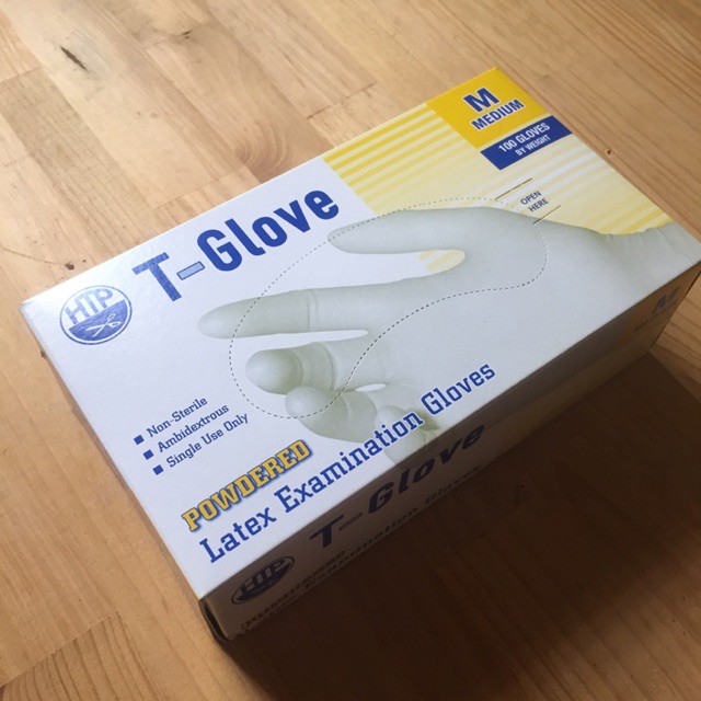 Găng Tay Y Tế Có Bột T-GLOVE Hộp 100 Cái Dày ( Nhập Khẩu MALAYSIA)