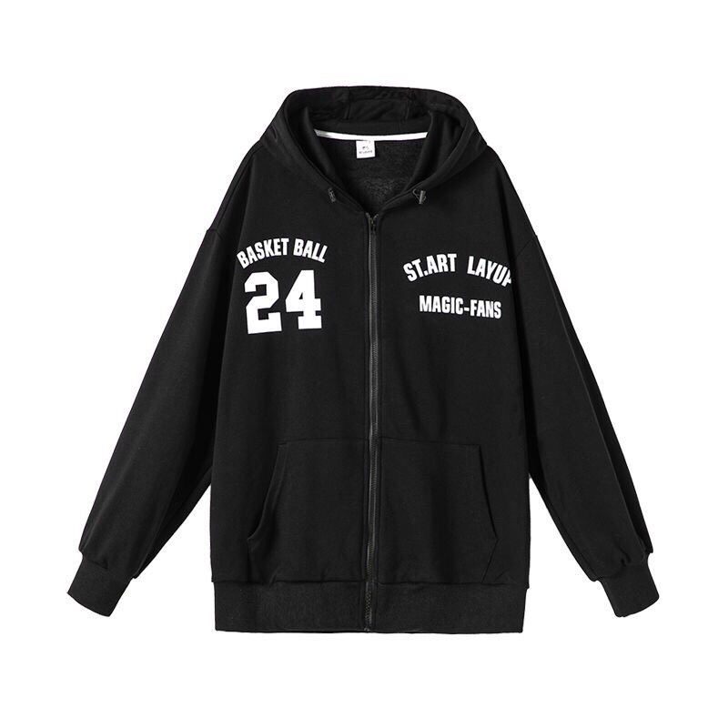 Áo Khoác Nỉ Hoodie Mũ 2 Lớp F24 Dáng Rộng Unisex Kéo Khoá Phong Cách Hàn Quốc(Hàng Sẵn-Ảnh Thật)