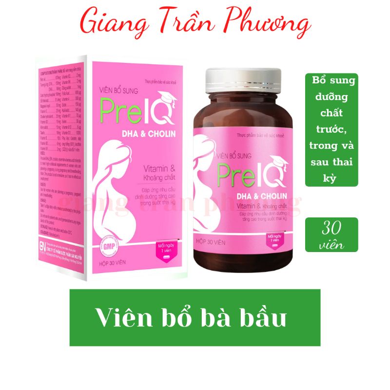 Viên bổ bầu Pre IQ - bổ sung DHA &amp; Cholin