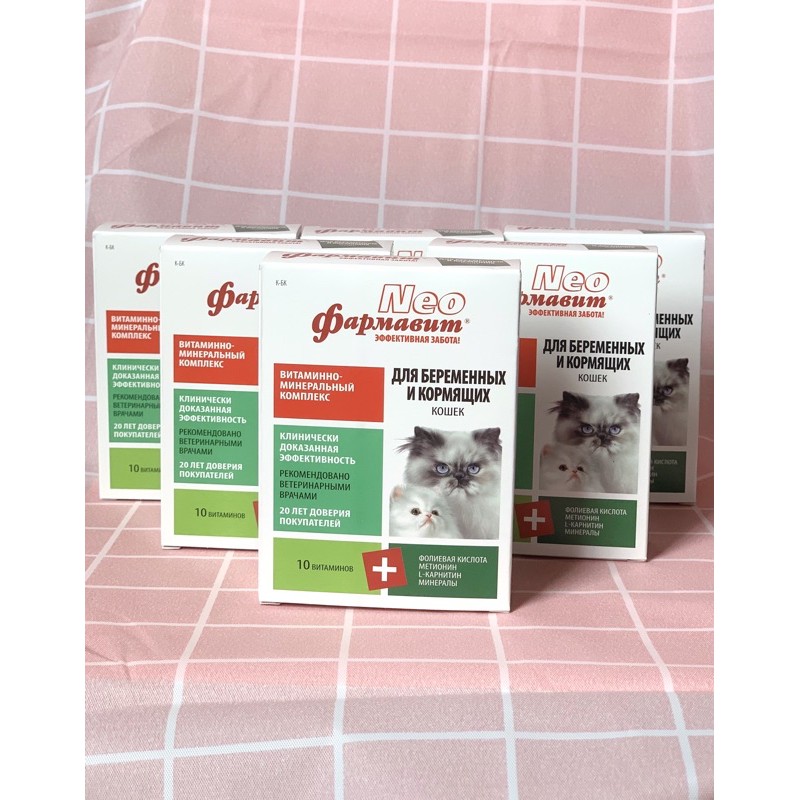Vitamin cho mèo bầu và mèo cho con bú nhập Nga