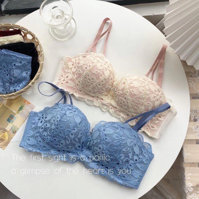❤Áo Ngực Ren Cúp Tròn❤Đệm Bàn Tay Không Gọng-Bo Tròn-Áo Lót