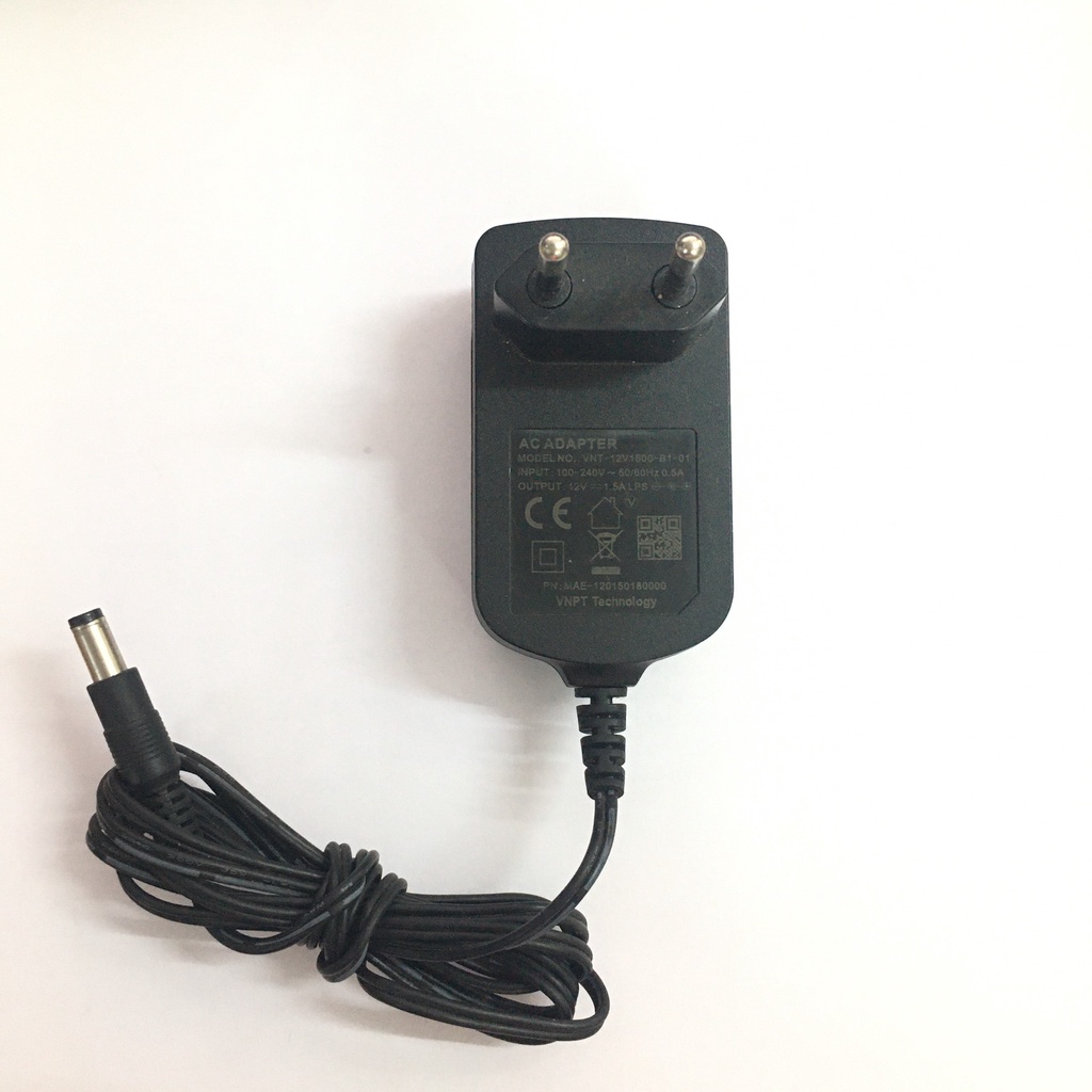 Nguồn Camera VNPT 12V-1.5A hoặc 12V-2A.