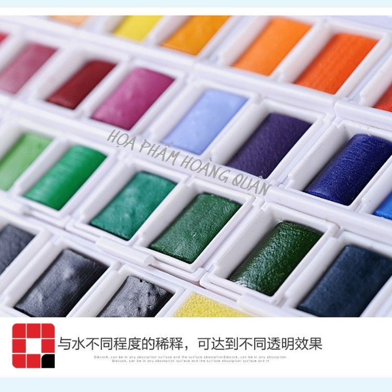 Màu nước dạng viên nén SUPERIOR 12/18/24/36/48 màu