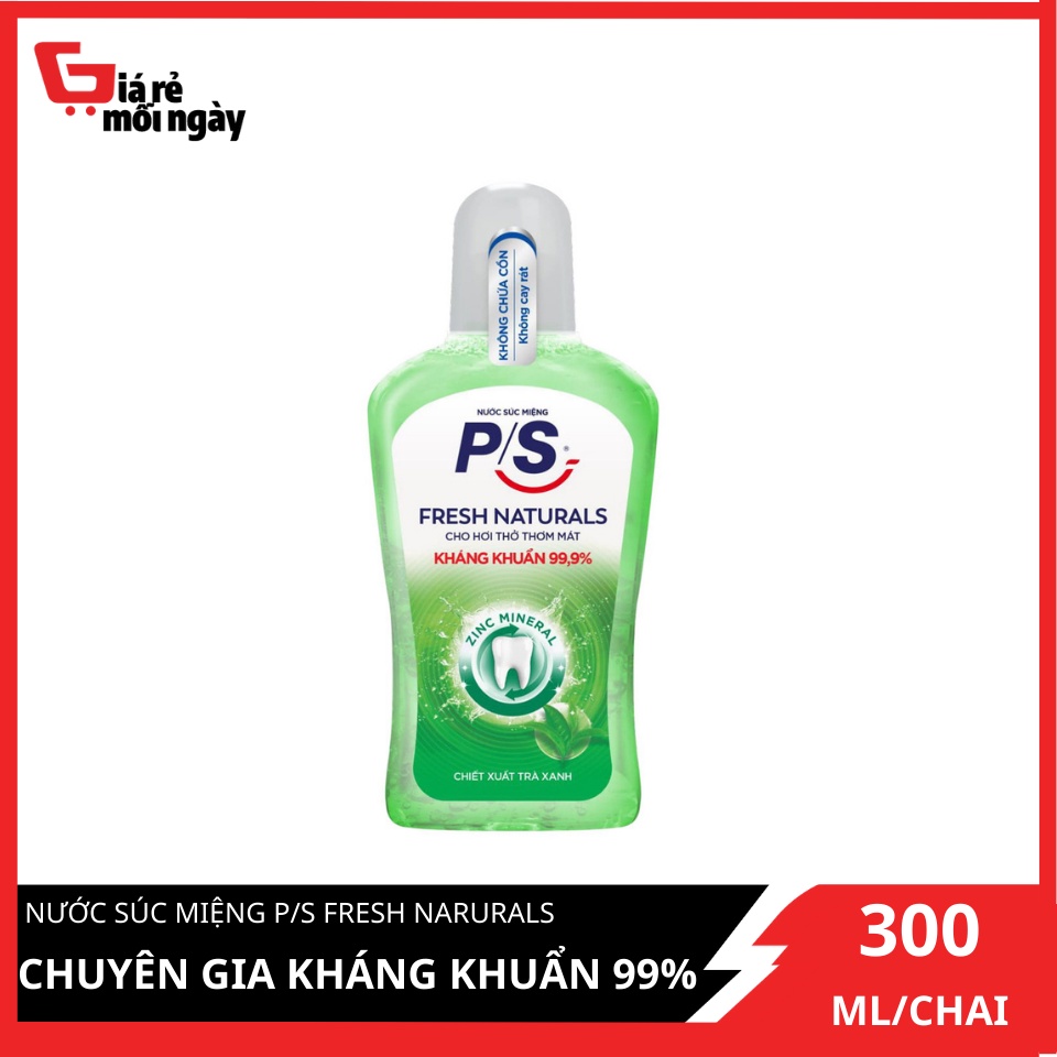 Nước Súc Miệng Fresh Naturals Cho Hơi Thở Thơm Mát Chai 300ml