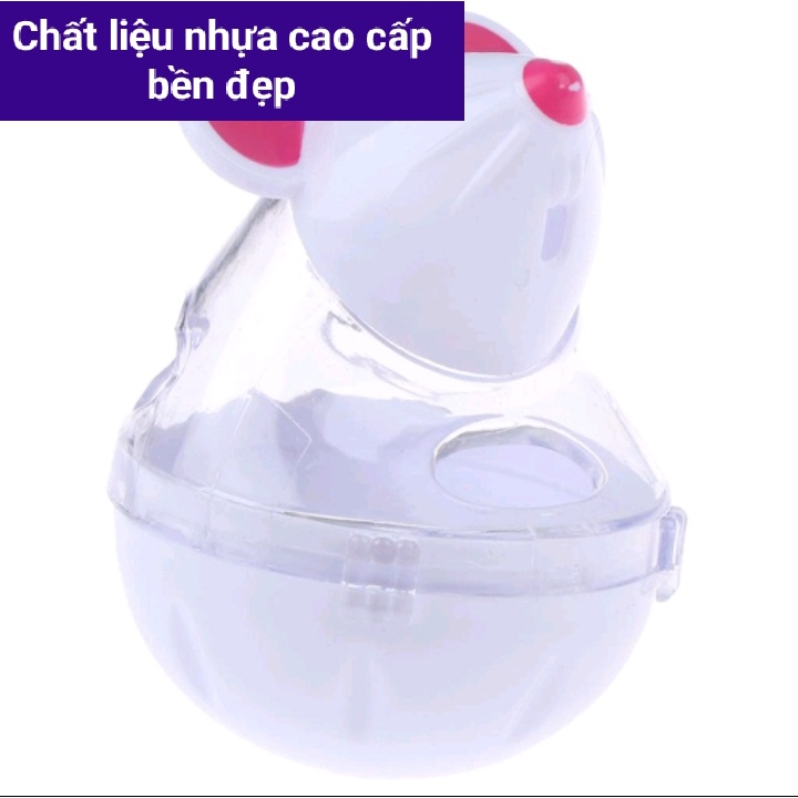 Chuột Lật Đật Rò Rỉ Thức Ăn - Đồ Chơi Thông minh Cho Chó Mèo