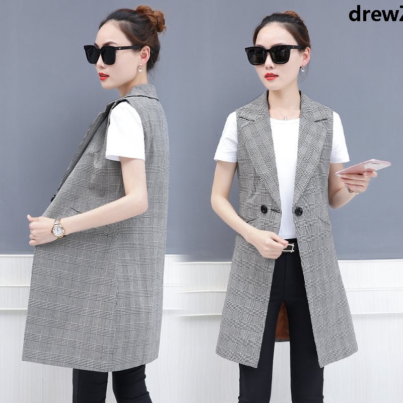 Áo Khoác Blazer Sát Nách Dáng Ôm Kiểu Hàn Quốc Thời Trang 2019