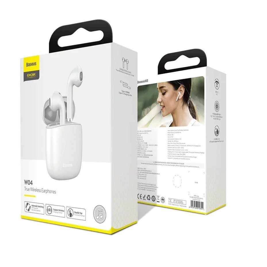Tai nghe bluetooth thông minh Baseus Encock W04 Pro chống nước trang bị Bluetooth 5.0, sạc không dây chuẩn Qi