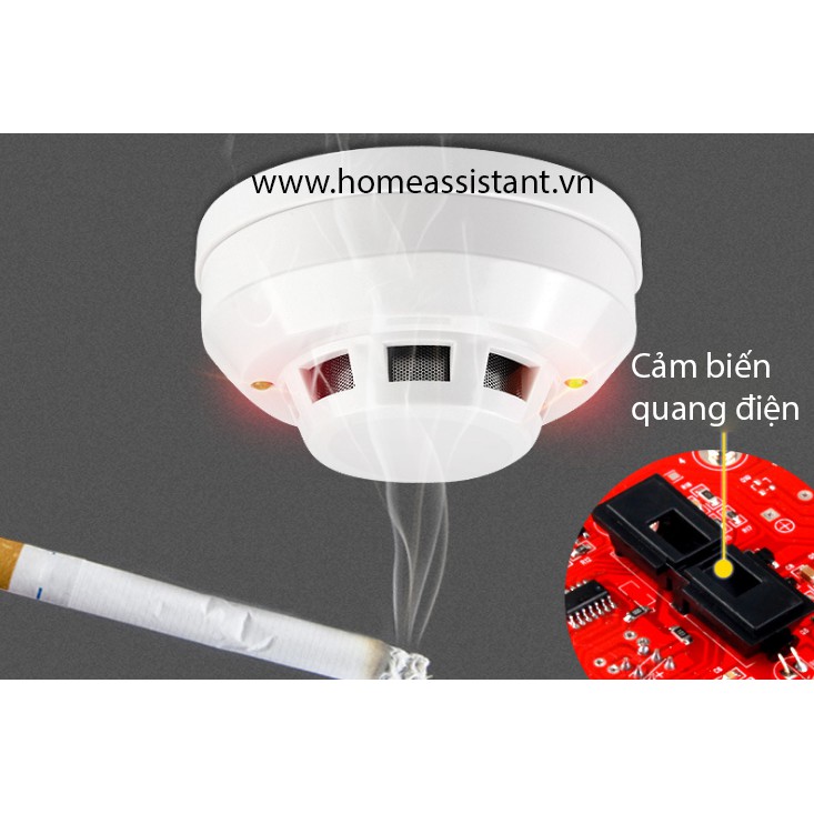 Đầu Báo Khói Cảm Biến Cháy Quang Điện Nối Dây 12V DC PS03