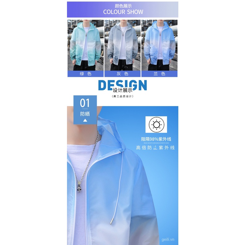 Áo khoác chống nắng siêu mỏng thoáng khí bảo vệ khỏi tia UV khi đi câu cá dành cho nam và nữ