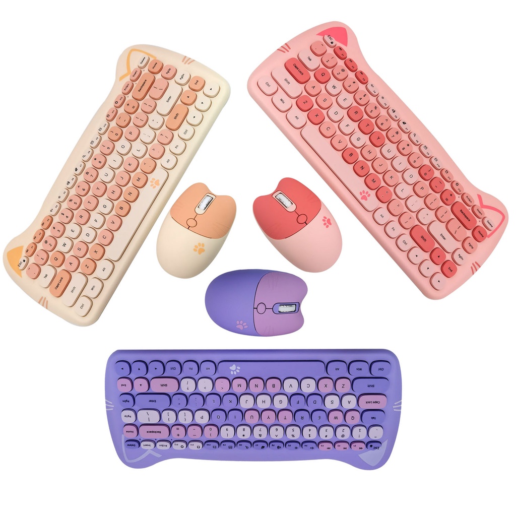 Bộ chuột bàn phím không dây mofii máy tính xách tay văn phòng dễ thương cảm thấy tốt giá trị cao câm di động