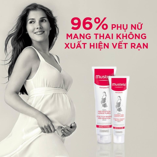 Kem Mustela dưỡng da cho bà bầu, Kem ngăn ngừa rạn da cho mẹ bầu Mustela _150ml