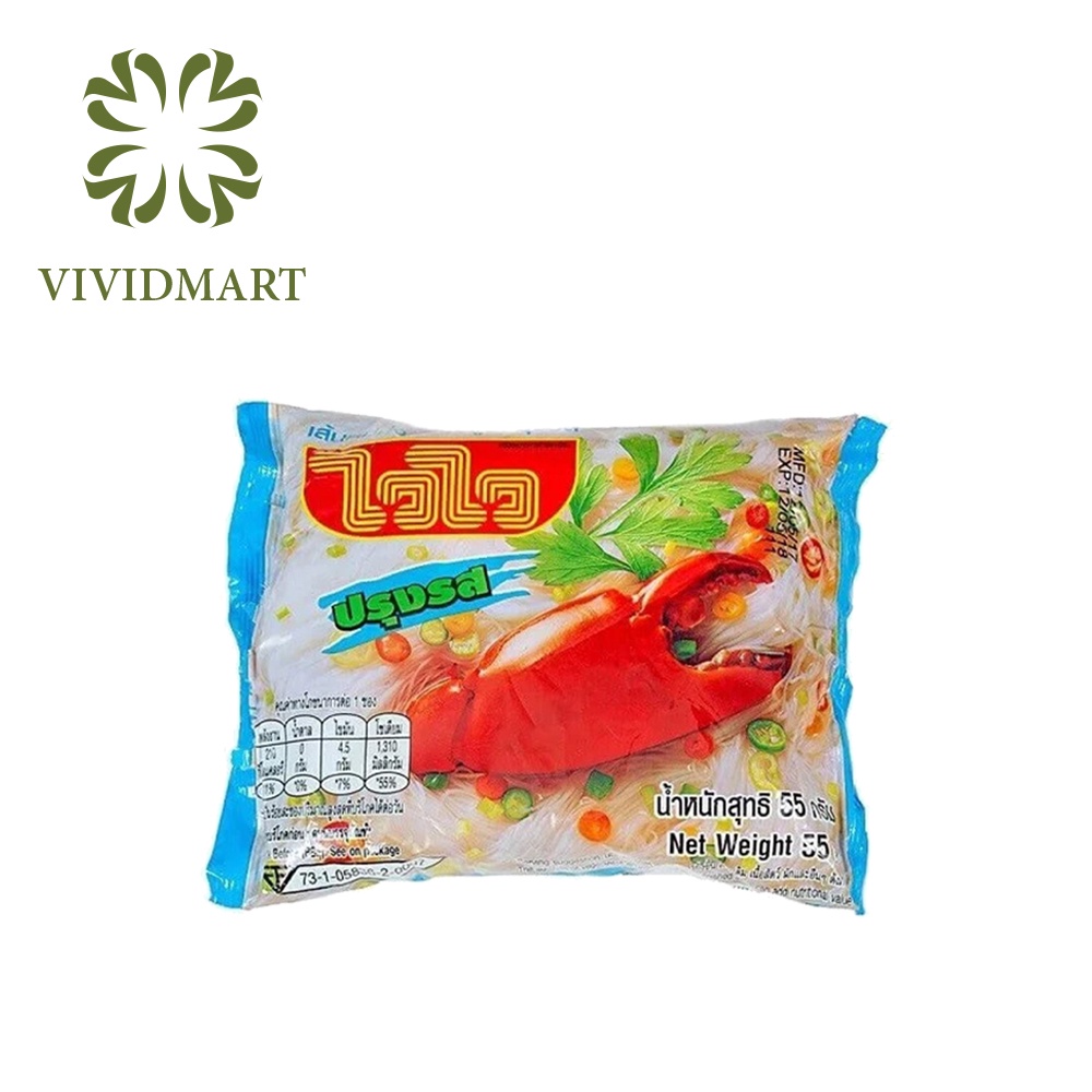 [Gói lẻ] BÚN GẠO THÁI LAN WAI WAI 3 VỊ: THỊT HEO BẰM, VỊ CUA, BÚN CHAY VỊ THÁI CHUA – GÓI 60g | BigBuy360 - bigbuy360.vn