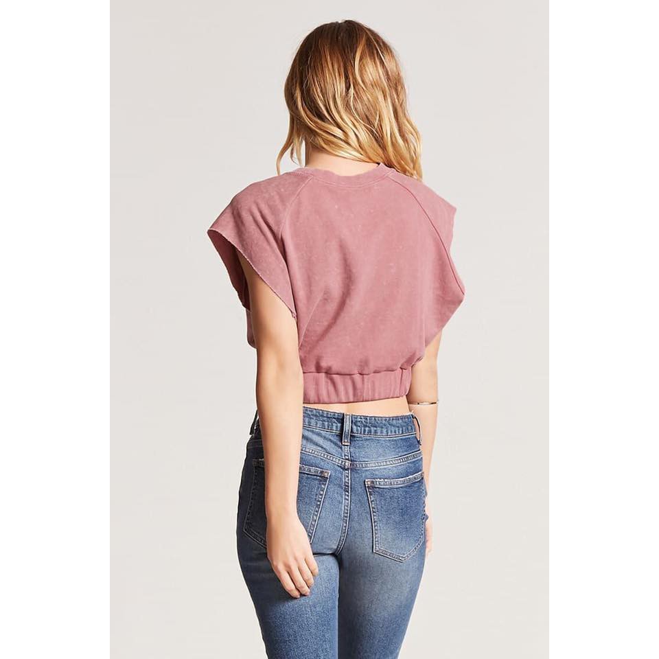 [Mã WASTUP giảm 10% tối đa 30K đơn 99K] Áo thun croptop Forever 21