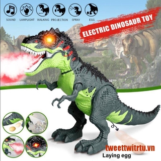 【TrTu】Electric Dinosaurs Tyrannosaurus Rex Simulation Walking Light Sounds Ani