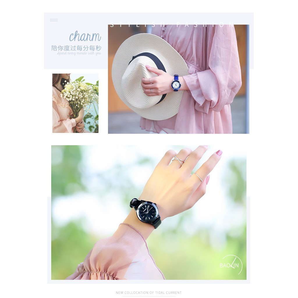 Đồng Hồ Nữ Chính Hãng PANMILA 0236 Dây Da Nhiều Màu.