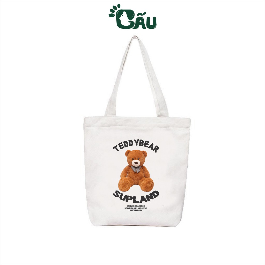 Túi tote Gấu194 vải bố canvas cao cấp mềm mịn - Gấu TEDDY