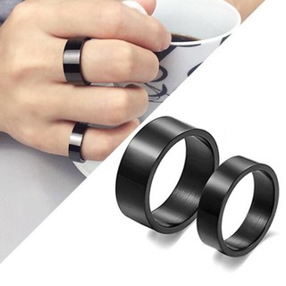 [Giá Lẻ=Sỉ] Nhẫn Thép Titan Đen Trơn Cực Ngầu