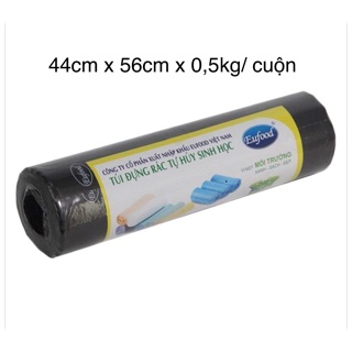 Túi rác 44x56cmx0,5kg, tự huỷ sinh học (đen)